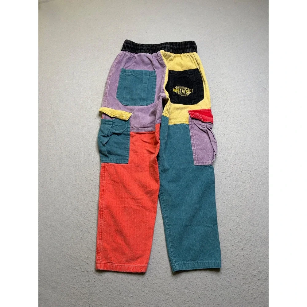 Aelfric Eden Cargo Pants Women S Multicolor Patchwork Corduroy Y2K Streetwear